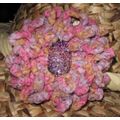 Hand Crocheted OOAK Pink / Lavender Flower Broo...
