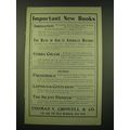 1902 Thomas Y. Crowell & Co. Ad - Important new...