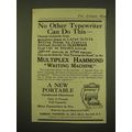1918 Hammond Multiplex Typewiter Ad - can do this