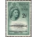 Tristan Da Cunha QEII 1960 2d Black & Green Mou...