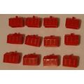 Monopoly Red Plastic Hotels lot of 12 Standard ...