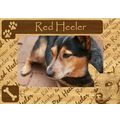 Red Heeler w Paws Engraved Wood Picture Frame M...
