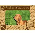 Redbone Coonhound w Paws Engraved Wood Picture ...