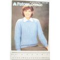1981 Patons 1885 lace stitch sweater, Promise DK