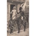 Soldier Drinking Alcohol By Lady on Mounted Hor...