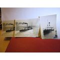1930s PADDLE STEAMER SHIP X 3 small photographs #