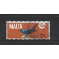Malta.SG458 10d Blue Rock Thrush.Fine Used.Apr25