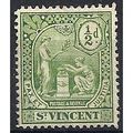St Vincent 1907 SG94 1/2d Green Mounted Mint ...