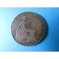 1912 GEORGE V ONE PENNY H MINT MARK FREE POST (...