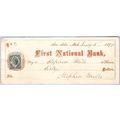 MI Ann Arbor Cancelled Check First National Ban...