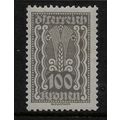 AUSTRIA 1922 EAR OF CORN 100K GREY SG 479 M MINT