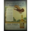 1952 Wild Turkey Bourbon Ad - The responsibilit...