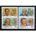 South Africa Transkei 267-270 MNH Medical Pione...
