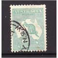 AUSTRALIA 1929 SG 109 1s BLUE GREEN ( Die II B ...