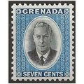 Grenada 1951 SG179 7c Black & Light Blue Mounte...