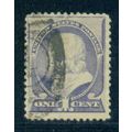 Used 212 1c Benjamin Franklin Just Clears M01327