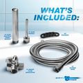 Clean Stream Shower Enema System Steel Hose Cle...