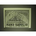 1903 Hand Sapolio Soap Ad - If, On the One Hand