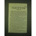 1902 Post Grape-Nuts Cereal Ad - Glass of water...