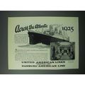 1925 United American, Hamburg American Line Cru...