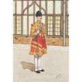Drum Major Irish Guards 1980 Uniform Postcard (...