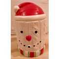 Merry Mistletoe Snowman Sweater 9" Cookie Jar T...