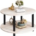 23.6" round Coffee Table, 2-Tier Small Circle C...