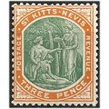 St Kitts-Nevis 1906 SG18 3d Deep Green & Orange...