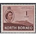 NORTH BORNEO 1954 1c Mount Kinabalu, SG 372 (Sc...
