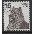 INDIA 1974 15p BROWN TIGER SG 730 FINE USED#2