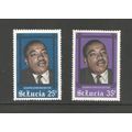St. Lucia 1968 Martin Luther King, mint set. SG...