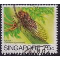 SINGAPORE 1985 Insects 75c Cicada Sc#460 - USED...