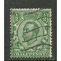 GB 1912 KGV 1/2d Deep Green Wmk 49 SG 338. ( F56 )