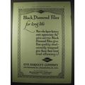 1922 G.H. Barnett Black Diamond Files Ad - Long...