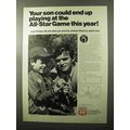 1970 Phillips 66 Oil Ad - Playing At the All-Star Game