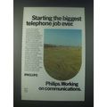 1978 Philips Electronics Ad - Starting the Biggest Telephone Job Ever