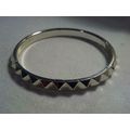 Gold Plastic Pyramid Bracelet Knobby Light Weig...