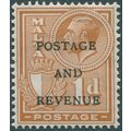 Malta 1928 1d chestnut SG 177 unused