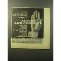 1960 Advise and Consent Play Advertisement - Mail orders now Opens November 17