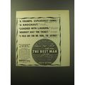 1960 The Best Man Play Advertisement - A triumph. Explosively comic.