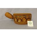 STONEWARE TERRACOTTA COVERED SOUP or CHILI BOWL...
