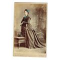 Victorian cdv photo young woman standing hand t...