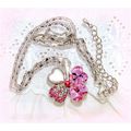 Summer Gift Pink Love Heart Crystal Charm Penda...