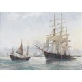 Cutty Sark, in a Chinese Harbour by G Geidel, 1...