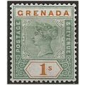 Grenada 1895 SG55 1/- Green & Orange Unmounted ...