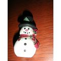 Christmas Winter Holiday Painted Wood Snowman W...