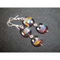 Special AB banded large purple oval faceted cry...