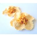 Flower appliques #F031 embellishments 2 pieces ...