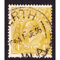 Australia 1933 KGV HEAD 4d Olive CofA P13½ x 12...