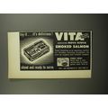 1952 Vita Nova Scotia Smoked Salmon Ad - Try it.. it's delicious!
